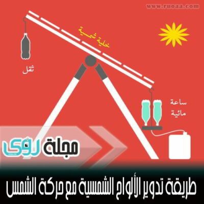 طريقة مبتكرة لتدوير ألواح الطاقة الشمسية مع حركة الشمس