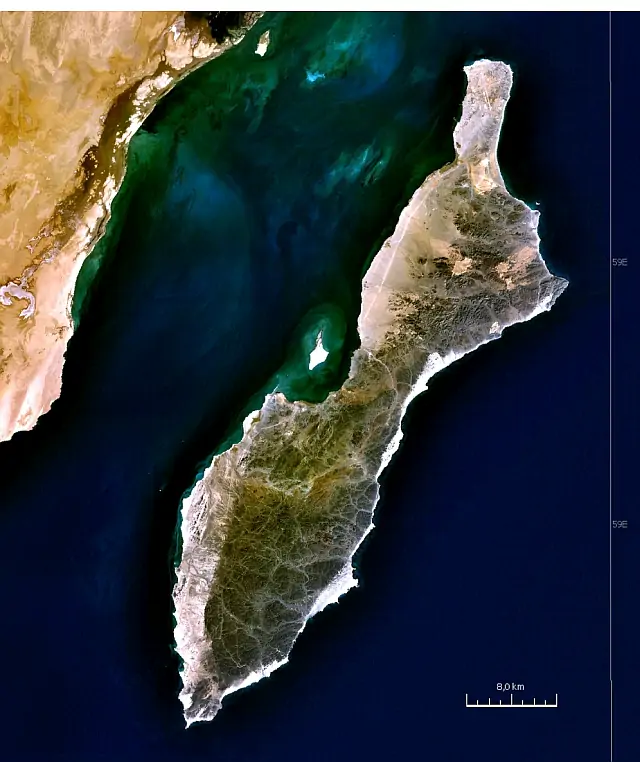 جزيرة مصيرة - من خرائط سلطنة عمان